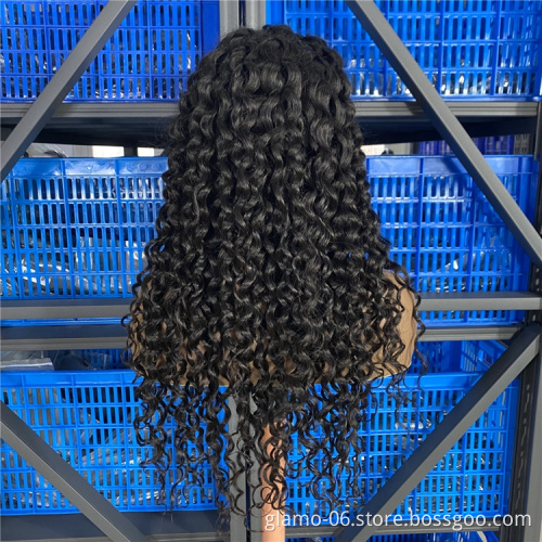 13x4 4x4 Human Long Wavy Wigs,30 Inch Brazilian Virgin Wholesale Side Part Curly Wavy Wig For Women From Xuchang Factory
